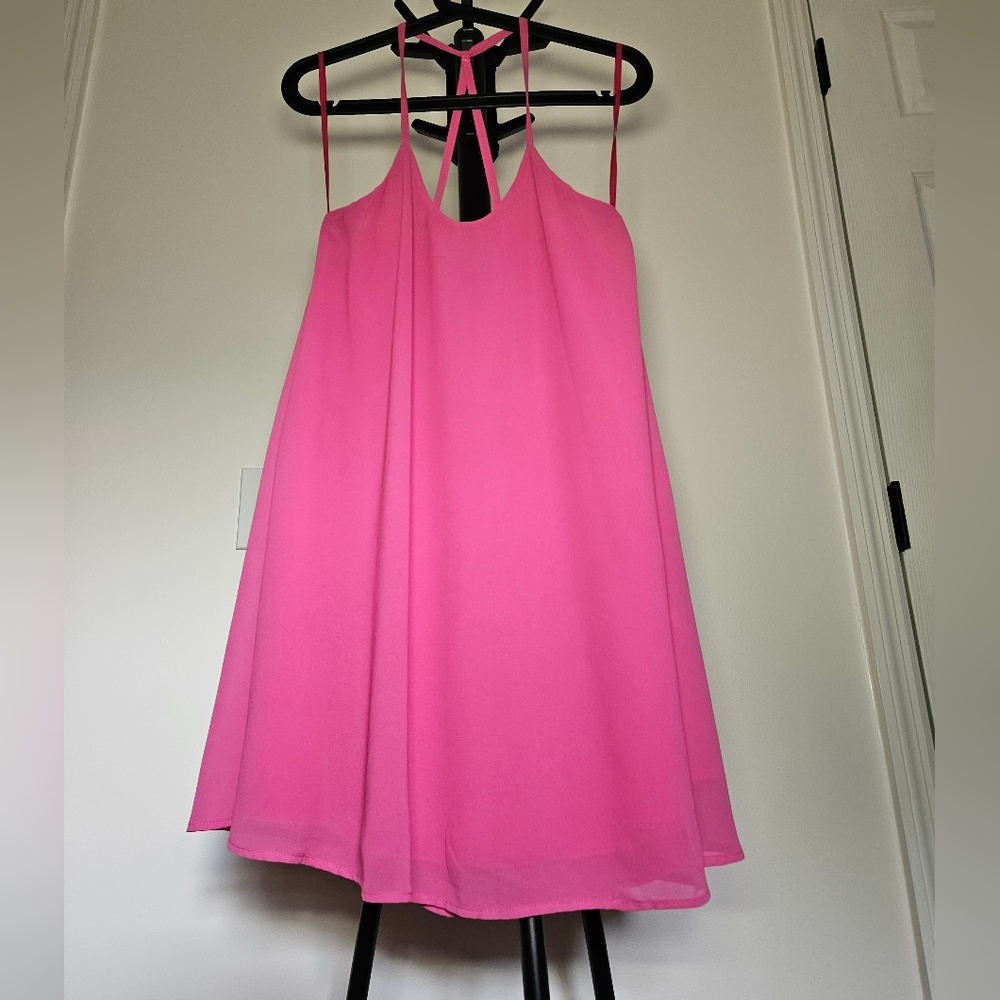 Fushcia Pink flowy Dress